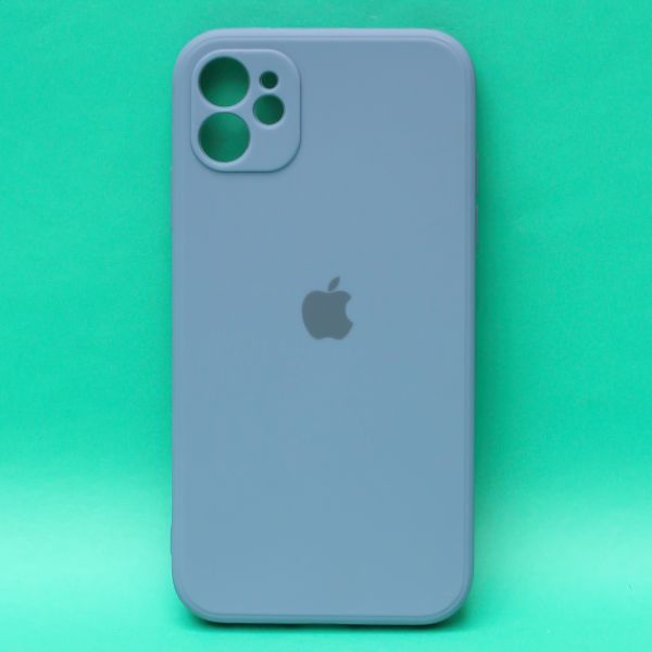 Blue Original Camera Safe Silicone Case for Apple Iphone 12 - The Hatke