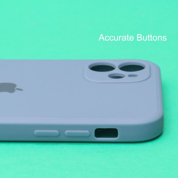 Blue Original Camera Safe Silicone Case for Apple Iphone 12 - The Hatke