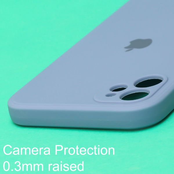 Blue Original Camera Safe Silicone Case for Apple Iphone 12 - The Hatke