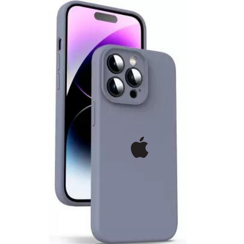 Blue Original Camera Safe Silicone case for Apple iphone 13 Pro - The Hatke