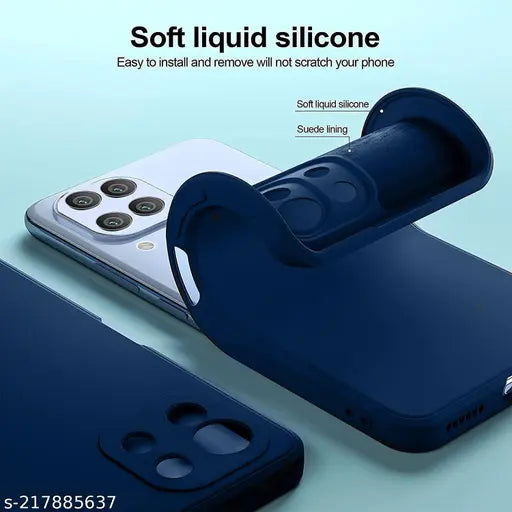 Blue Original Camera Safe Silicone case for Oneplus 10t - The Hatke
