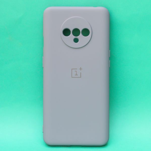 Blue Original Camera Safe Silicone case for Oneplus 7T - The Hatke