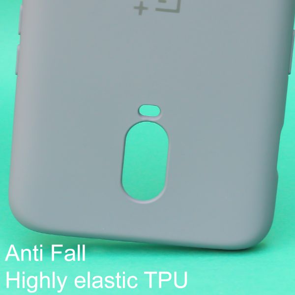 Blue Original Camera Safe Silicone case for Oneplus 7 - The Hatke