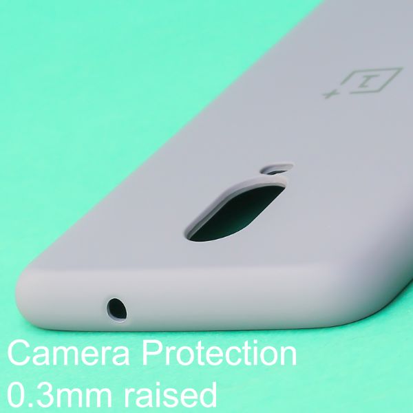 Blue Original Camera Safe Silicone case for Oneplus 7 - The Hatke