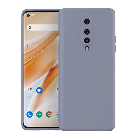 Blue Original Camera Safe Silicone case for Oneplus 8 - The Hatke