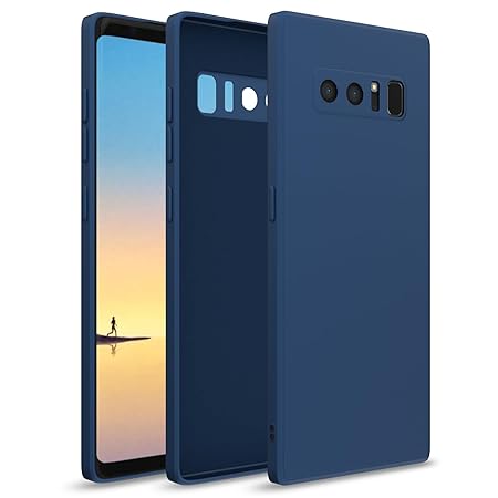Blue Original Camera Safe Silicone case for Samsung Note 8 - The Hatke