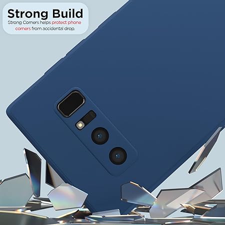 Blue Original Camera Safe Silicone case for Samsung Note 8 - The Hatke