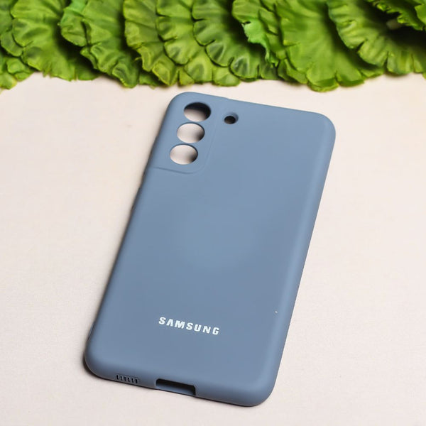 Blue Original Camera Safe Silicone case for Samsung S21 FE - The Hatke