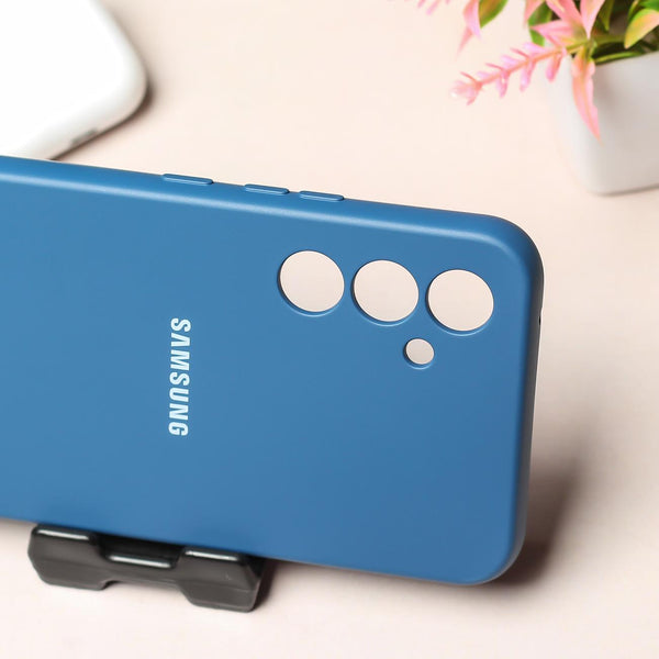 Blue Original Camera Safe Silicone case for Samsung S23 FE - The Hatke