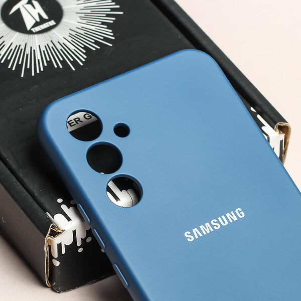 Blue Original Camera Safe Silicone case for Samsung S23 FE - The Hatke