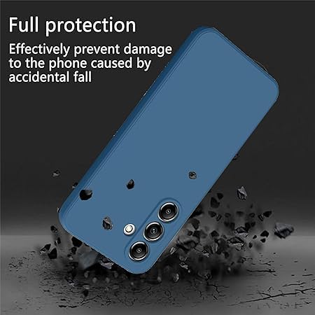 Blue Original Camera Safe Silicone case for Samsung S24 Plus - The Hatke