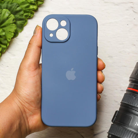 Blue Original Camera Silicone case for Apple iphone 14 - The Hatke