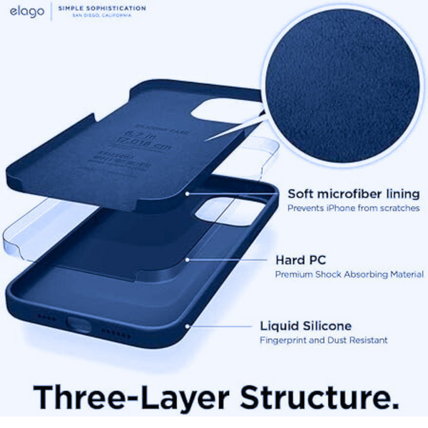 Blue Original Silicone case for Apple iPhone 12 - The Hatke