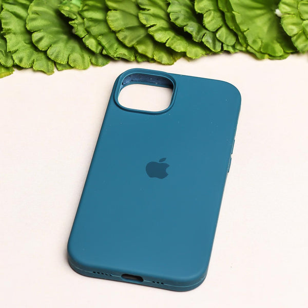 Blue Original Silicone case for Apple iphone 15 - The Hatke