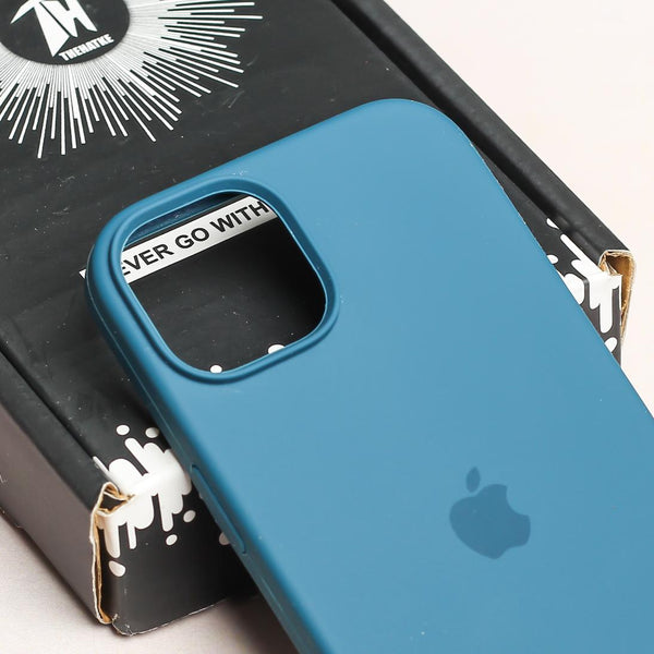 Blue Original Silicone case for Apple iphone 15 - The Hatke