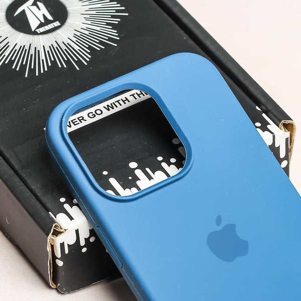 Blue Original Silicone case for Apple iphone 15 Pro Max
