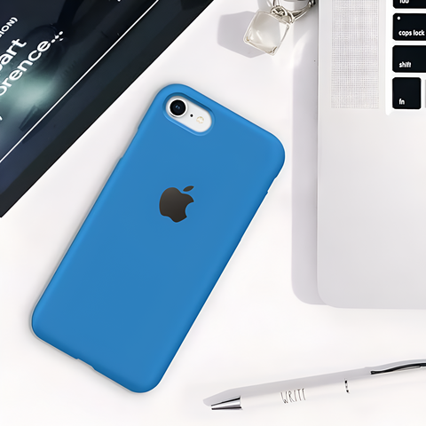 Blue Original Silicone case for Apple iphone 7 - The Hatke