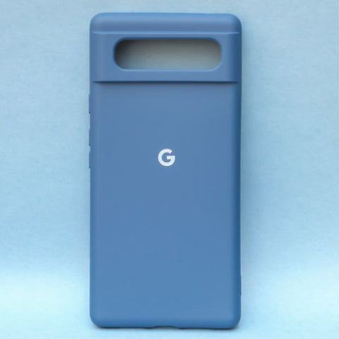 Blue Original Silicone case for Google Pixel 7A - The Hatke