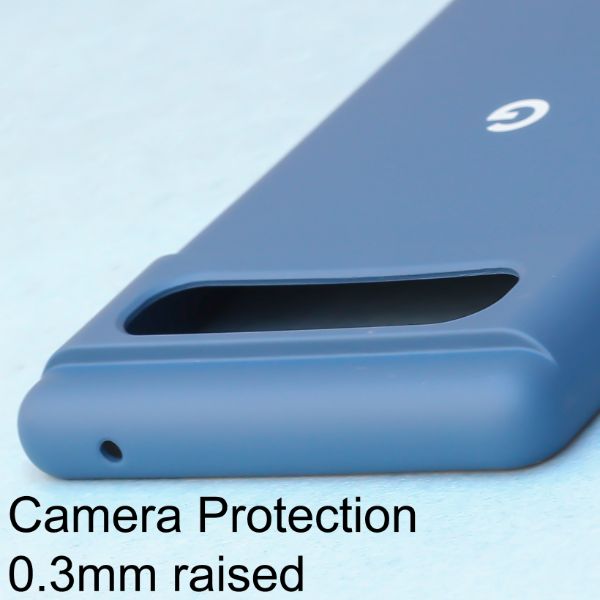 Blue Original Silicone case for Google Pixel 7 - The Hatke
