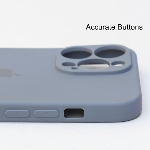 Blue Original camera Safe Silicone Case for Apple Iphone 14 Pro - The Hatke