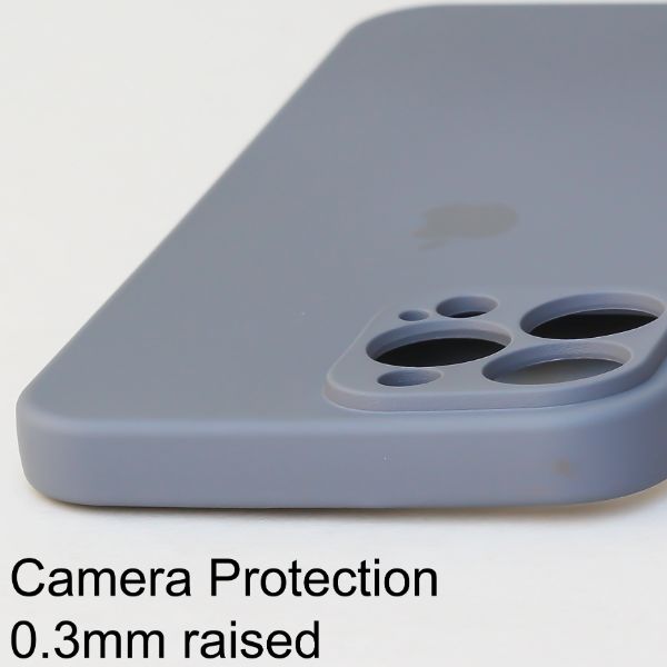 Blue Original camera Safe Silicone Case for Apple Iphone 14 Pro - The Hatke
