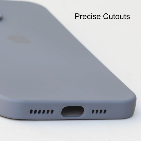 Blue Original camera Safe Silicone Case for Apple Iphone 14 Pro - The Hatke