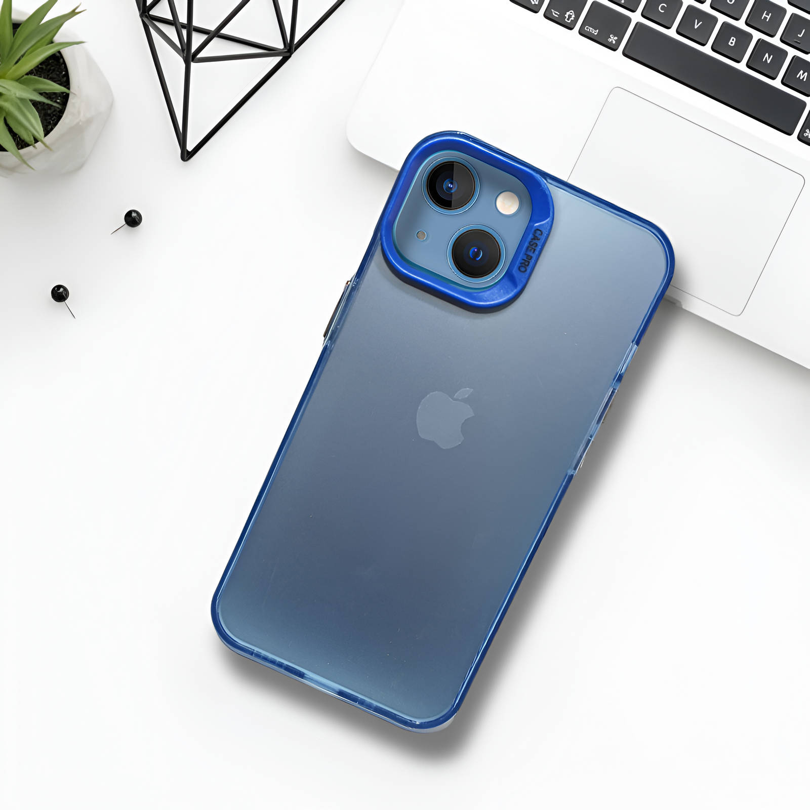 Blue Rgiem Slim Slicone Non-Yellowing Protective Case for Apple Iphone 15 - The Hatke
