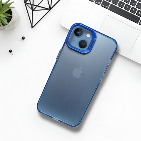 Blue Rgiem Slim Slicone Non-Yellowing Protective Case for Apple Iphone 15 - The Hatke