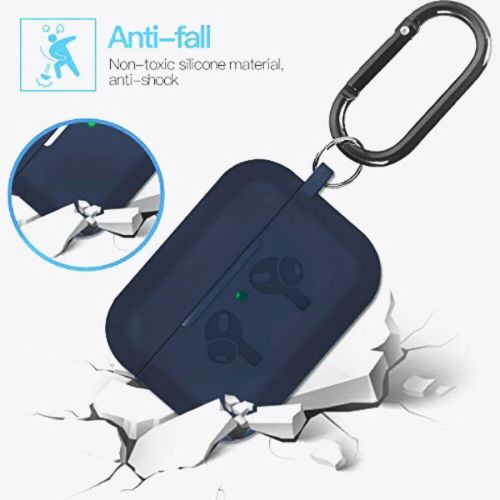 Blue Silicone Case For Apple Airpods Pro - The Hatke