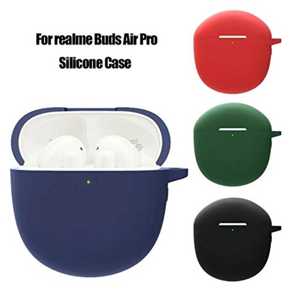 Blue Silicone case for Realme Buds Air Pro - The Hatke