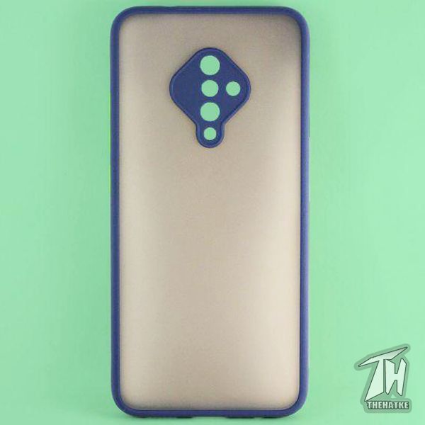 Blue Smoke Camera Safe Silicone case for Vivo S1 pro - The Hatke