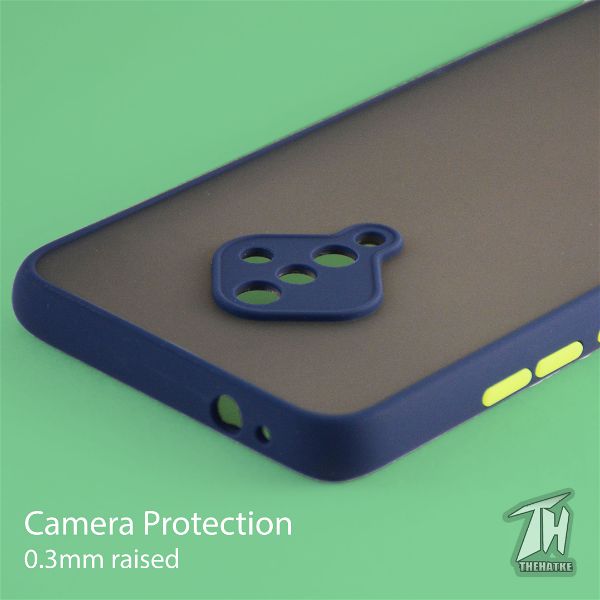 Blue Smoke Camera Safe Silicone case for Vivo S1 pro - The Hatke