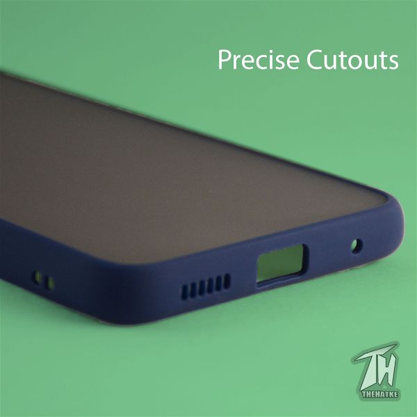 Blue Smoke Camera Safe Silicone case for Vivo S1 pro - The Hatke