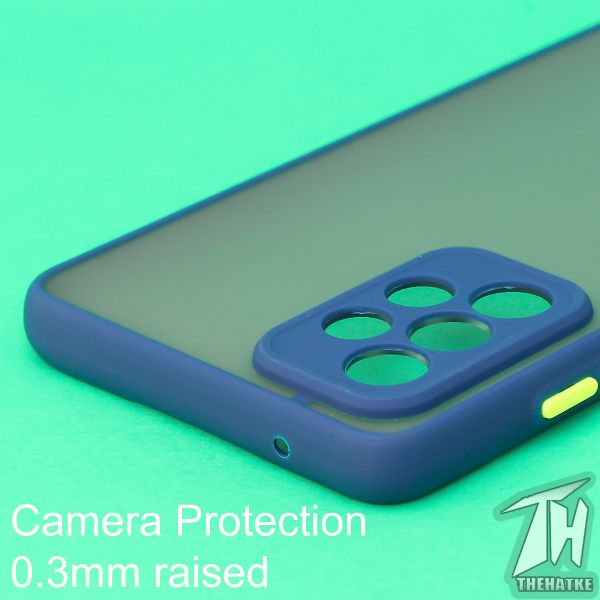 Blue Smoke Camera Safe case for Samsung A72 - The Hatke