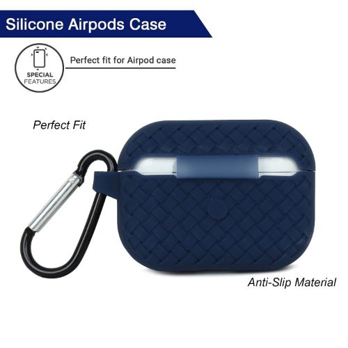 Blue Stylish Silicone Case For Apple Airpods Pro - The Hatke