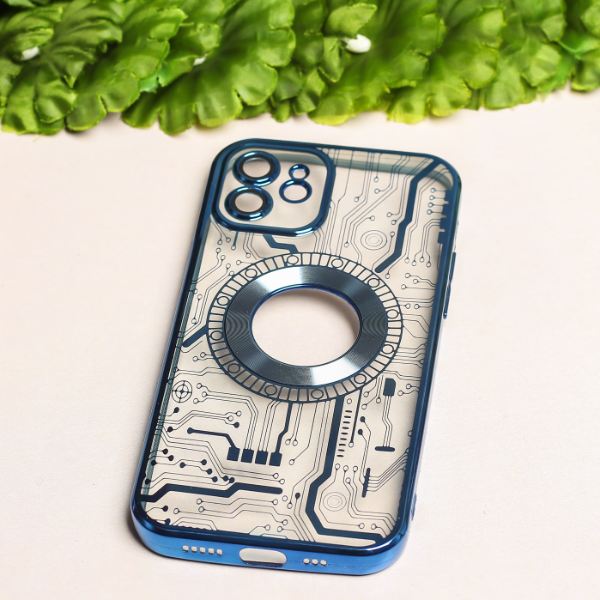 Blue Watch Mashine Logo Cut Transparent Case for Apple iphone 11 - The Hatke