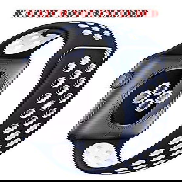 Blue White Dotted Silicone Strap For Apple Iwatch (38mm/40mm) - The Hatke