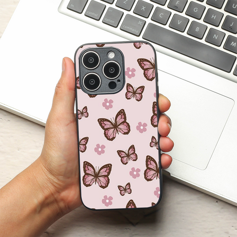 Butterfly Bloom metal back case for Apple Iphone 12 Pro