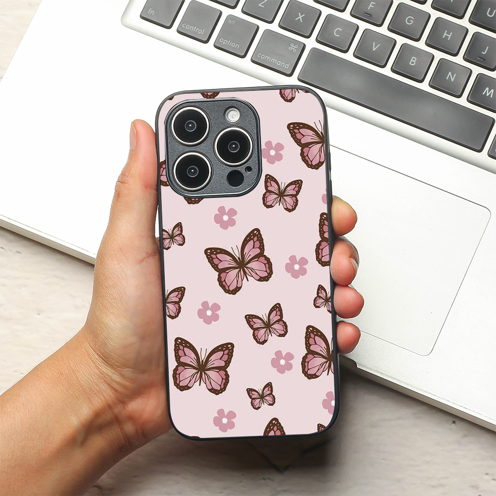 Butterfly Bloom metal back case for Apple Iphone 13 Pro Max