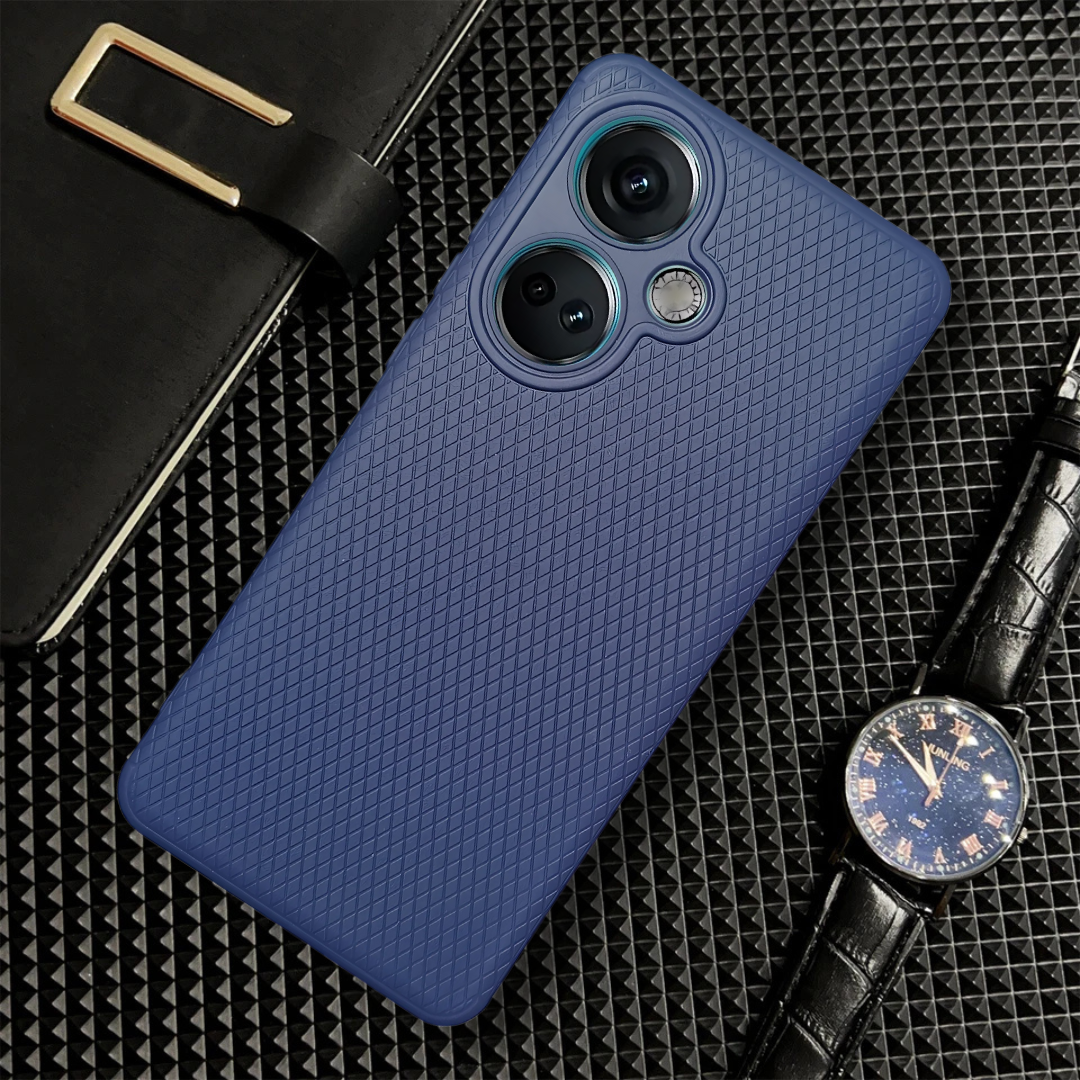 Dark Blue Line Wave Silicone Case for Oneplus Nord Ce 3
