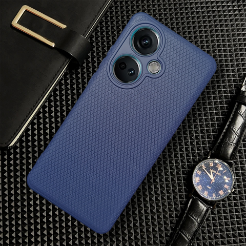 Dark Blue Line Wave Silicone Case for Oneplus Nord Ce 3