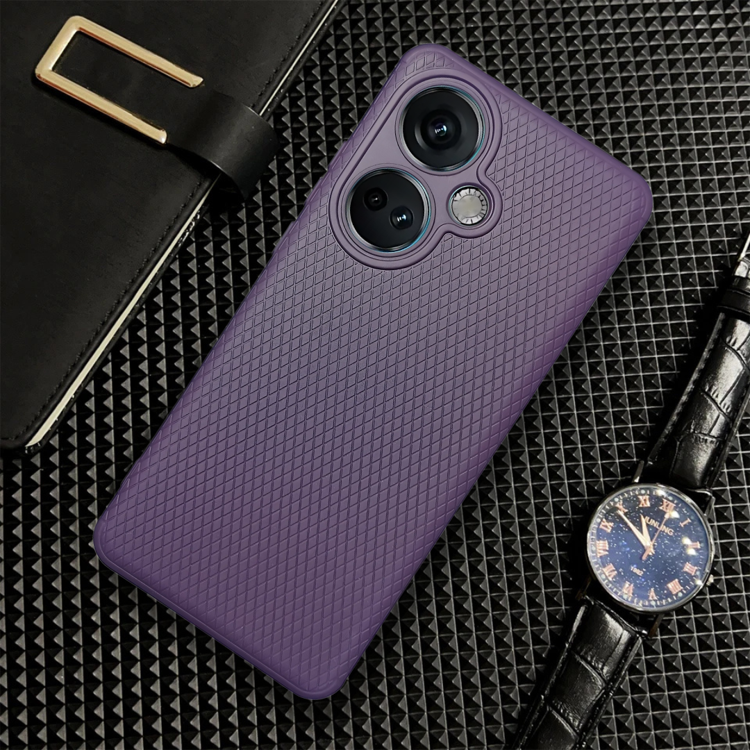 Deep Purple Line Wave Silicone Case for Oneplus Nord Ce 3