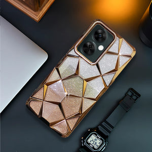 Dazzle Golden Silicone case for Oneplus Nord Ce 3 Lite