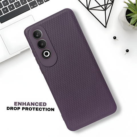 Deep Purple Line Wave Silicone Case for Oneplus Nord CE 4