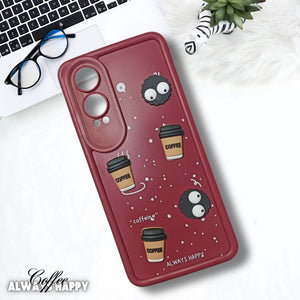 Mehroon COFFEE (ALWAYS HAPPY) Silicone case for Oneplus Nord Ce 4 Lite