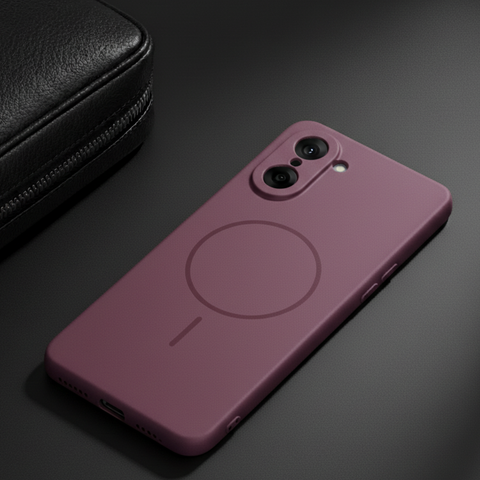 CAVEN Dark Pink Silicone case for Oneplus Nord CE 5