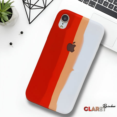 Claret Rainbow Silicone Case for Apple iphone XR