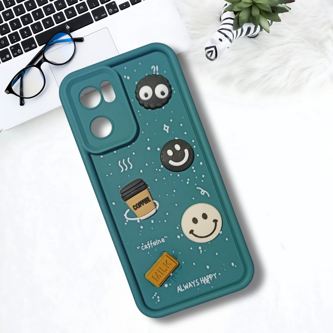 Green COFFEE (ALWAYS HAPPY) Silicone case for Oneplus NORD CE 2