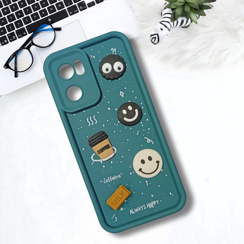 Green COFFEE (ALWAYS HAPPY) Silicone case for Oneplus NORD CE 2