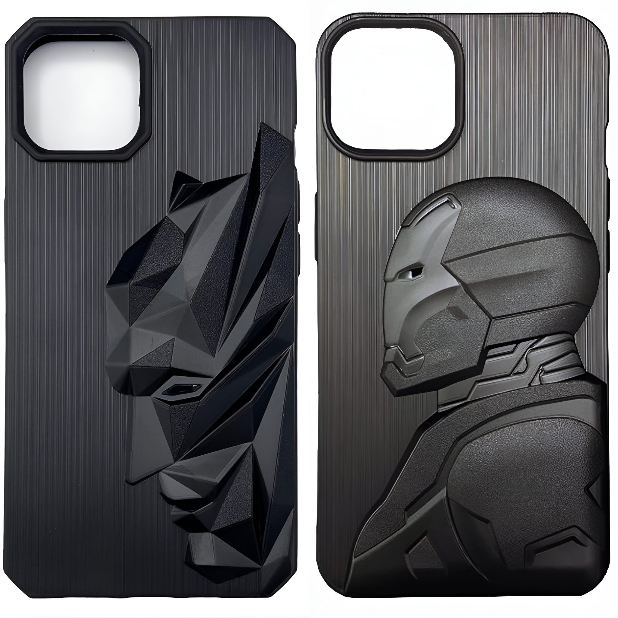 Superhero Engraved(COMBO)(B+I) logo silicon Case for Apple Iphone 14